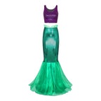 Dam Havfrukostym i Polyester & Organza | Glittrande Skäloverdel | Lager-på-Lager Kjol för Halloween & Temafester | Olsson
