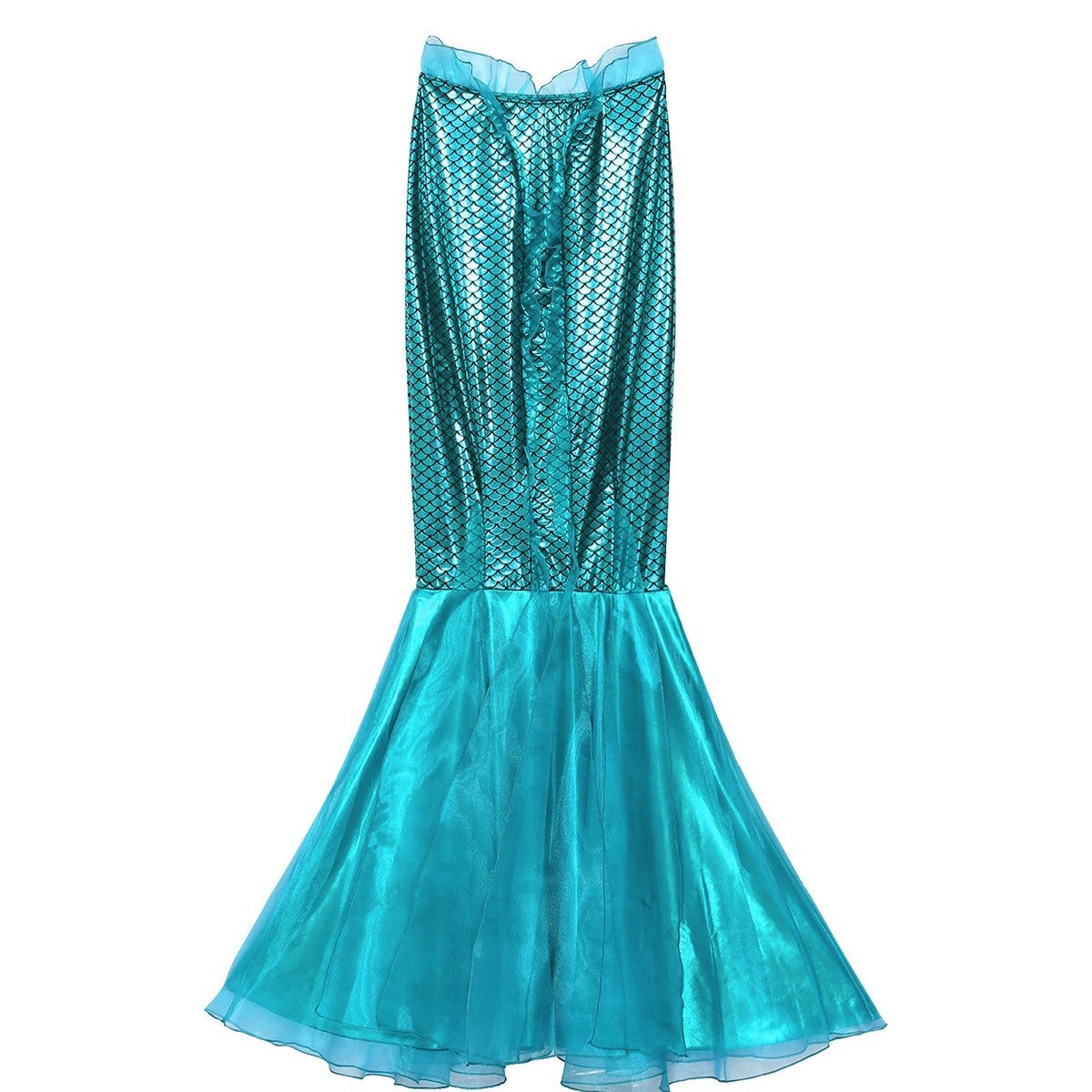 Dam Havfrukostym i Polyester & Organza | Glittrande Skäloverdel | Lager-på-Lager Kjol för Halloween & Temafester | Olsson
