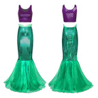 Dam Havfrukostym i Polyester & Organza | Glittrande Skäloverdel | Lager-på-Lager Kjol för Halloween & Temafester | Olsson