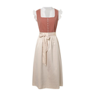 Dam Dirndl Midi-Klänning i Polyester | Kortärmad Bayerskt Inspirerad Design | Festklänning för Oktoberfest & Temafester | Olsson