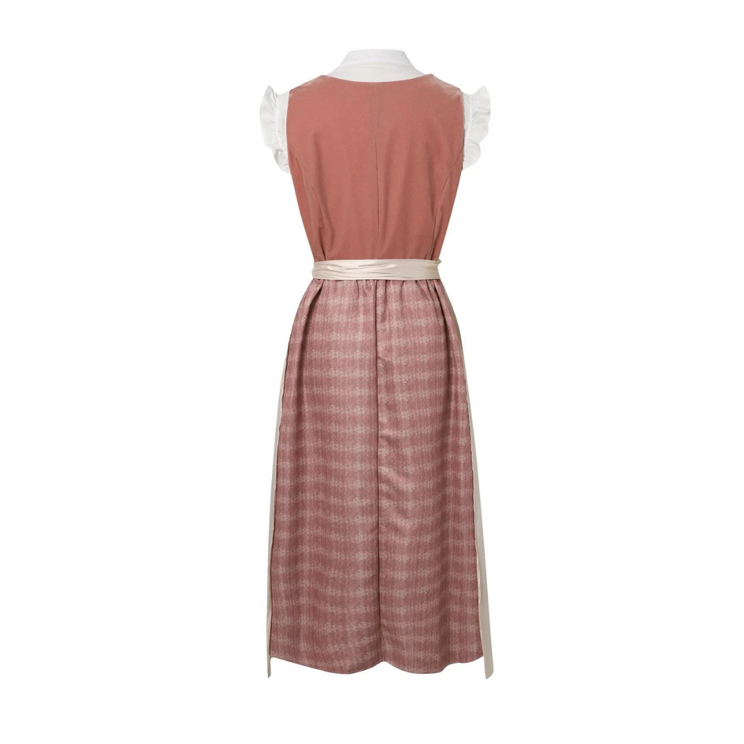 Dam Dirndl Midi-Klänning i Polyester | Kortärmad Bayerskt Inspirerad Design | Festklänning för Oktoberfest & Temafester | Olsson