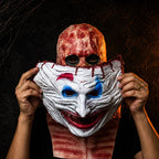Dubbel Skräckmask i Latex | Avtagbar Ansiktsdel med Skiktad Maskkonstruktion | Halloween Kostym & Temafest | Olsson