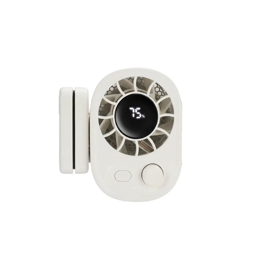 Klemmeventilator - USB Uppladdningsbar Fläkt Med Digital Display Och 360° Rotation