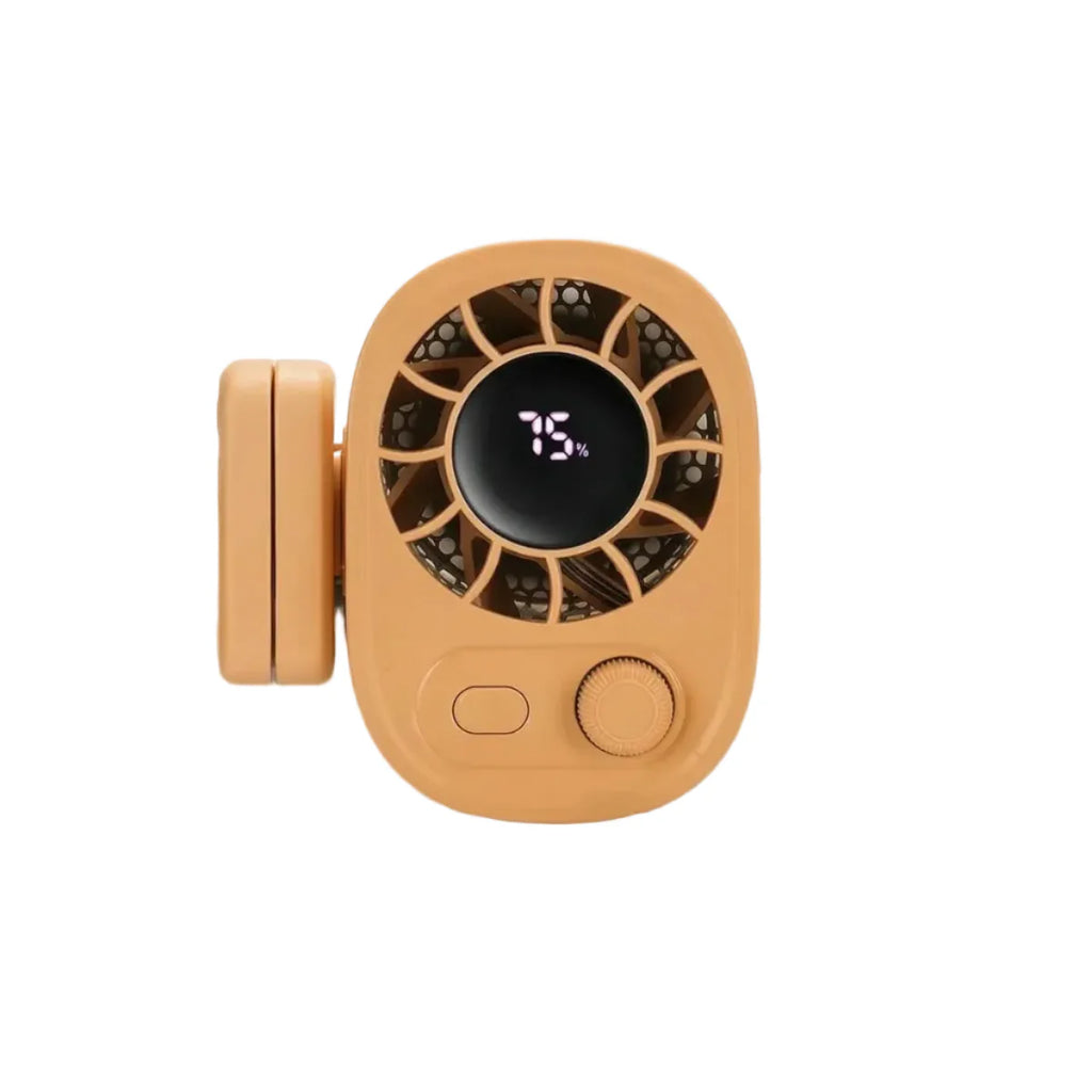 Klemmeventilator - USB Uppladdningsbar Fläkt Med Digital Display Och 360° Rotation