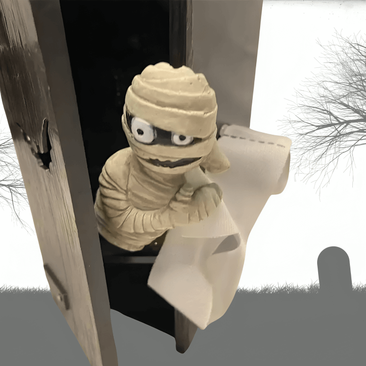 Animerad Mumiedekoration i Plast | Rörlig Halloweenfigur med Ljudeffekter | För Fest & Säsongsdekoration | Olsson