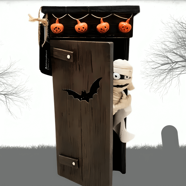 Animerad Mumiedekoration i Plast | Rörlig Halloweenfigur med Ljudeffekter | För Fest & Säsongsdekoration | Olsson