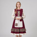 Dam Dirndl Klänning i Polyester - A-Linje Passform och Broderade Detaljer - Traditionell Festklänning för Oktoberfest - Olsson