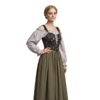 Dam Trachtenklänning i Polyester | Regular Passform & Puffärmar | Traditionellt Inspirerad Folkdräkt för Oktoberfest & Fester | Olsson