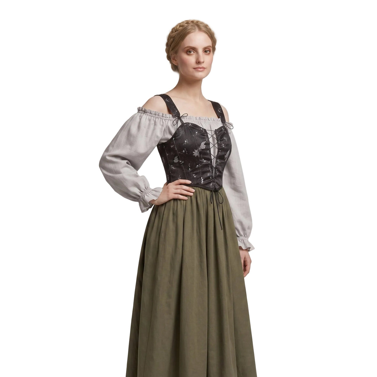 Dam Trachtenklänning i Polyester | Regular Passform & Puffärmar | Traditionellt Inspirerad Folkdräkt för Oktoberfest & Fester | Olsson