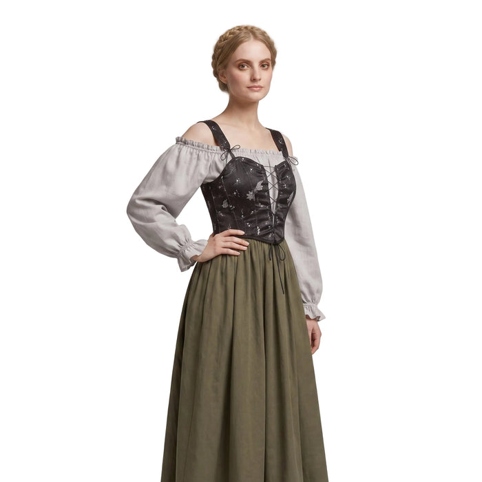 Dam Trachtenklänning i Polyester | Regular Passform & Puffärmar | Traditionellt Inspirerad Folkdräkt för Oktoberfest & Fester | Olsson