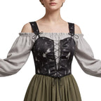 Dam Trachtenklänning i Polyester | Regular Passform & Puffärmar | Traditionellt Inspirerad Folkdräkt för Oktoberfest & Fester | Olsson