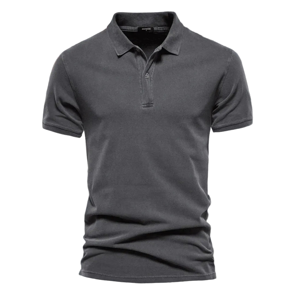 Bomulls Polo Skjorta – Casual Krage Regular Fit Kort Ärm