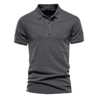 Bomulls Polo Skjorta – Casual Krage Regular Fit Kort Ärm