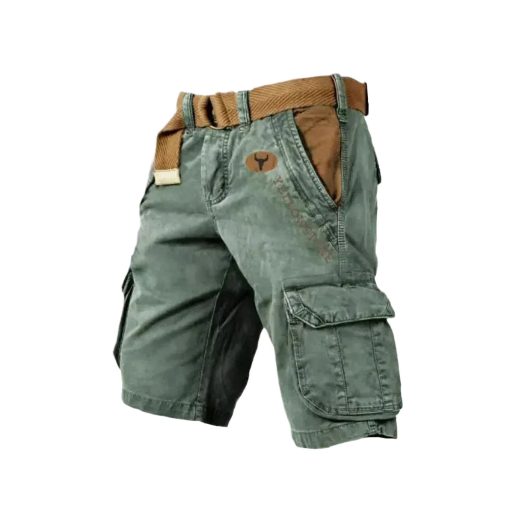 Cargoshorts för Herr i Twill och Ripstop | Regular Fit Shorts med Stretch och Sex Fickor | Friluftsliv och Vardagsbruk | Olsson