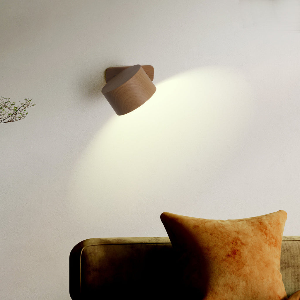 Ticky Magnetisk Vägglampa | Trälook