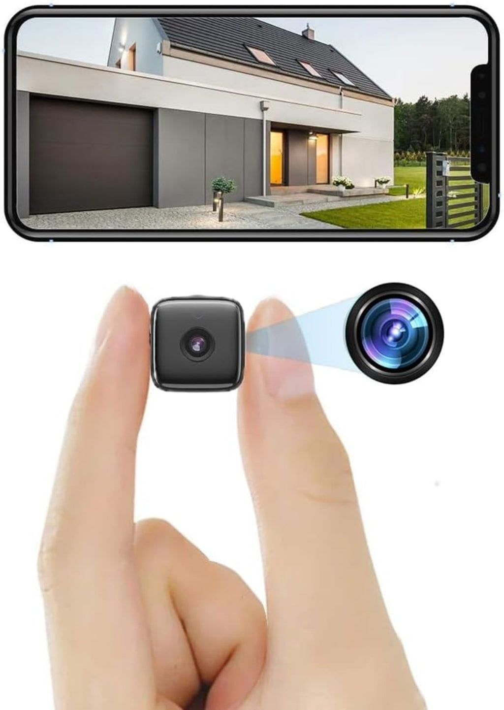 Inomhuskamera | 1080P Full HD med Nattseende | WLAN-Åtkomst och Rörelsedetektion för Hemövervakning | Olsson
