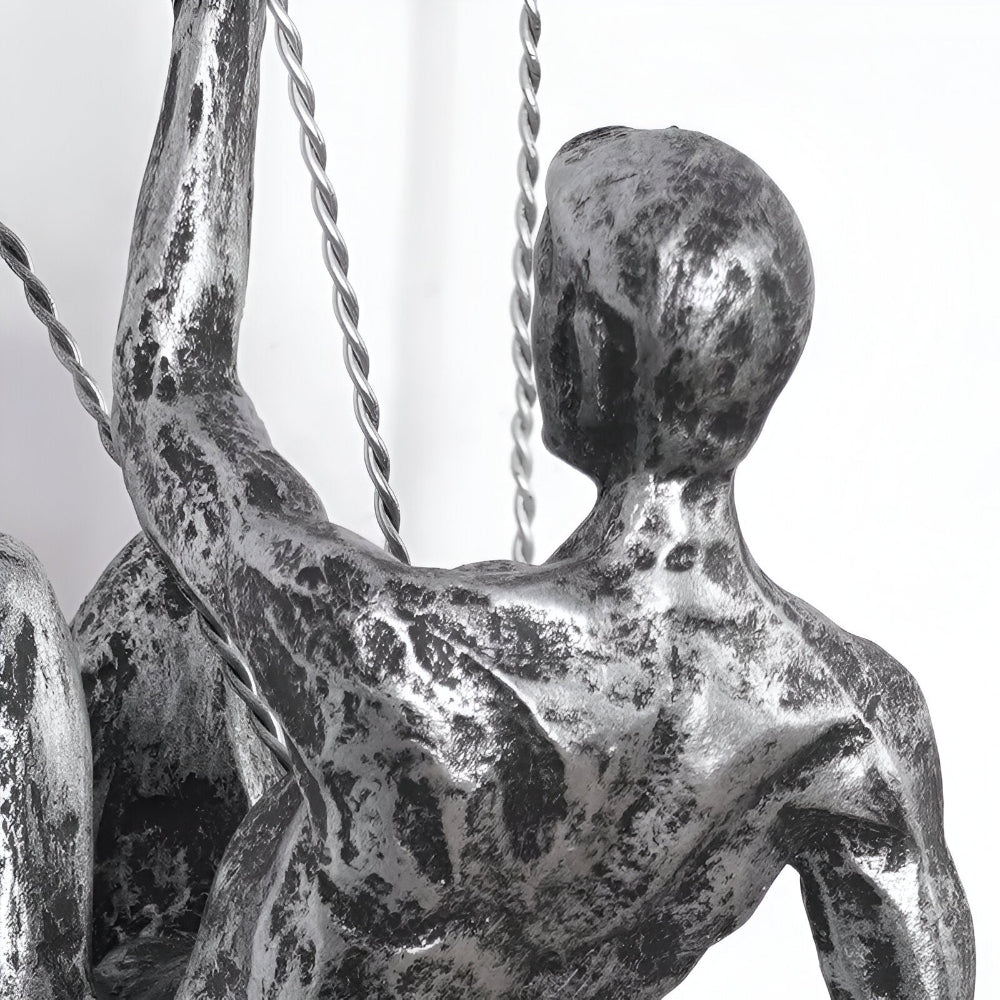 Kreativt Väggkonst Set | Klättrande Man Dekor Ornament för Unik Inredningsestetik
