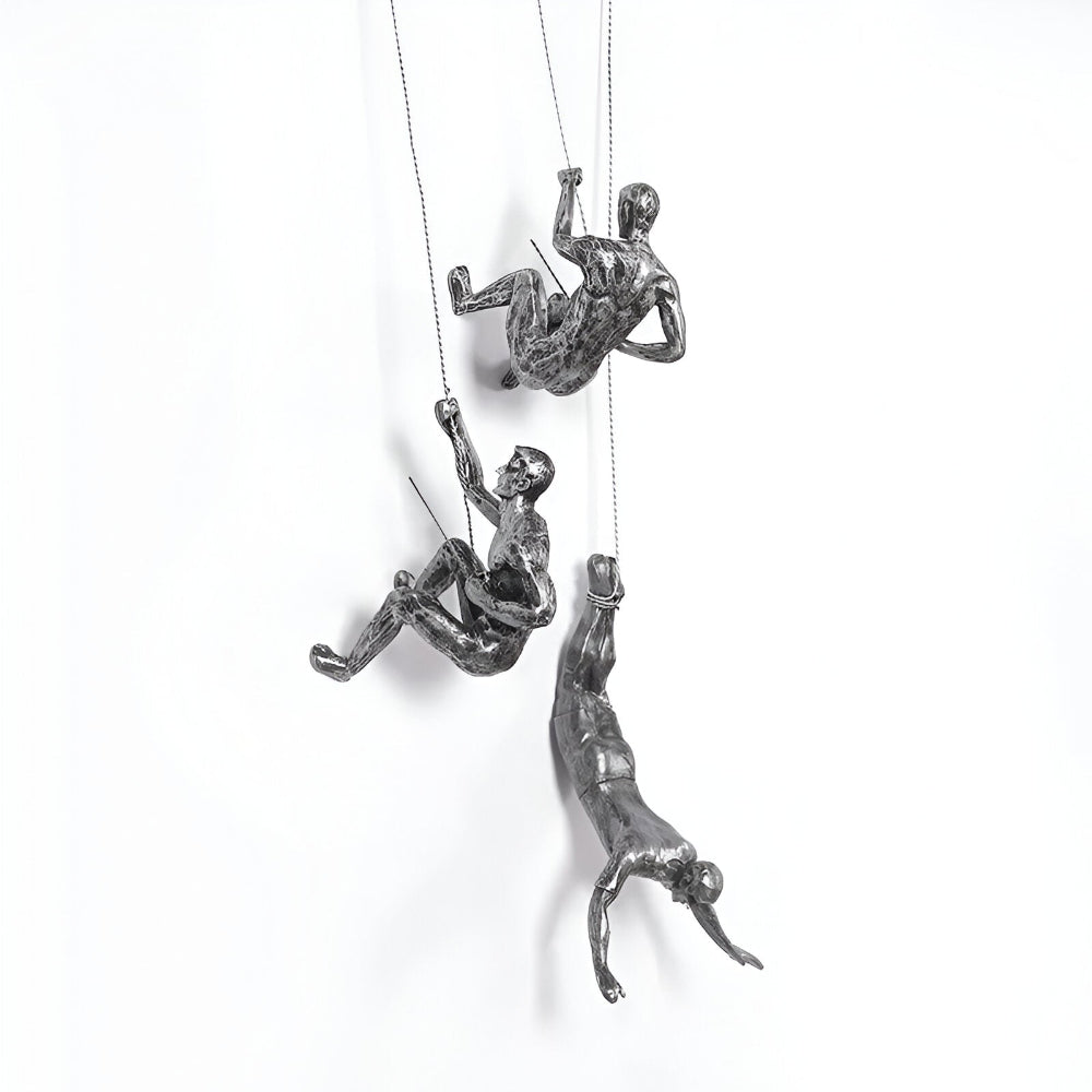 Kreativt Väggkonst Set | Klättrande Man Dekor Ornament för Unik Inredningsestetik