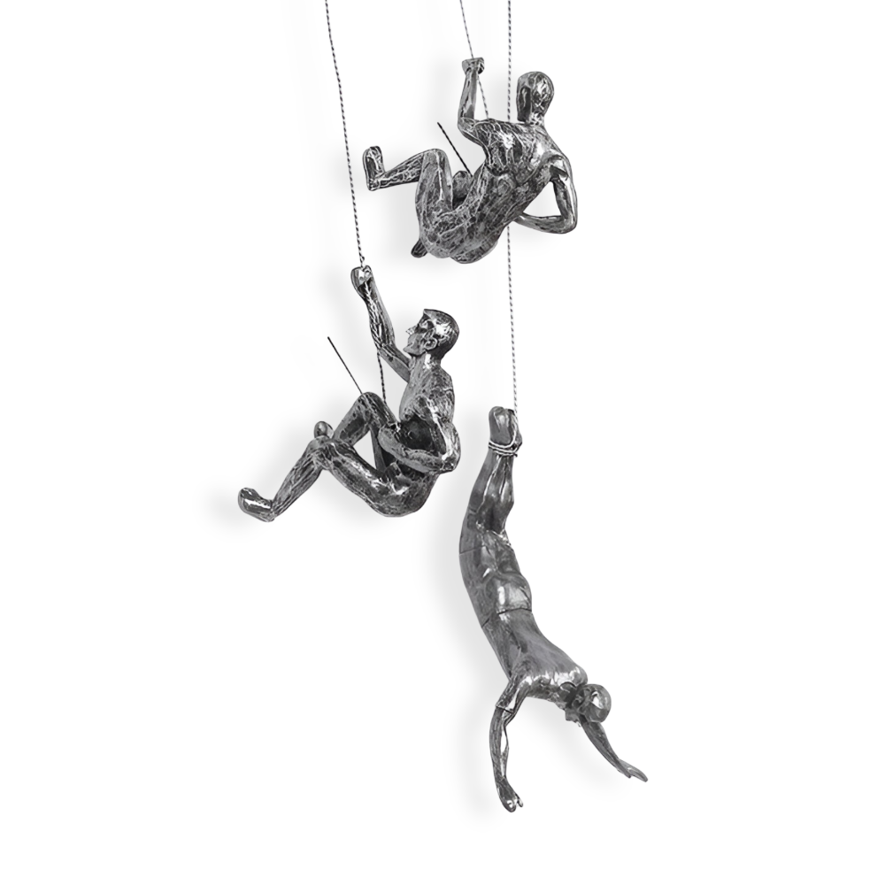 Kreativt Väggkonst Set | Klättrande Man Dekor Ornament för Unik Inredningsestetik