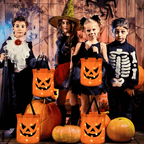 Halloween Pumpakorg i PVC | Hopfällbar Trick-or-Treat Korg med LED-Belysning | Godiskorg för Halloweenaktiviteter | Olsson