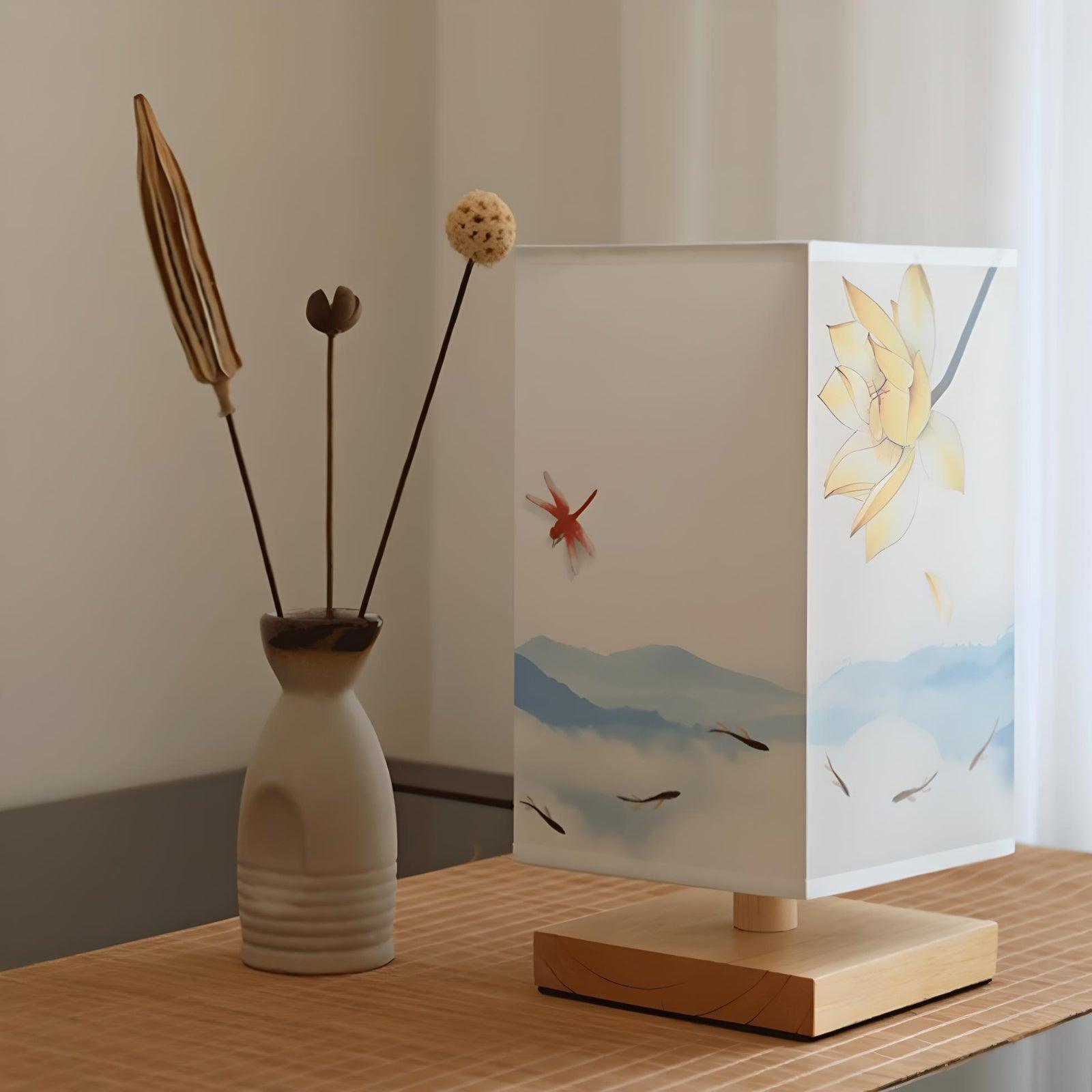 Osaka Lampa | Dimbar Fyrkantig Bordslampa i Japansk Stil