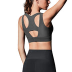 Square Neck Sport-BH - Stretch Träningstopp Med Stöd