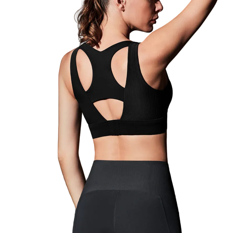 Square Neck Sport-BH - Stretch Träningstopp Med Stöd