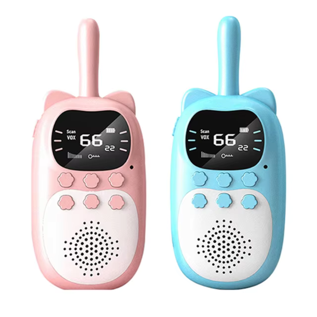 2-Pack Walkie Talkie För Barn – Uppladdningsbart Kommunikationsset