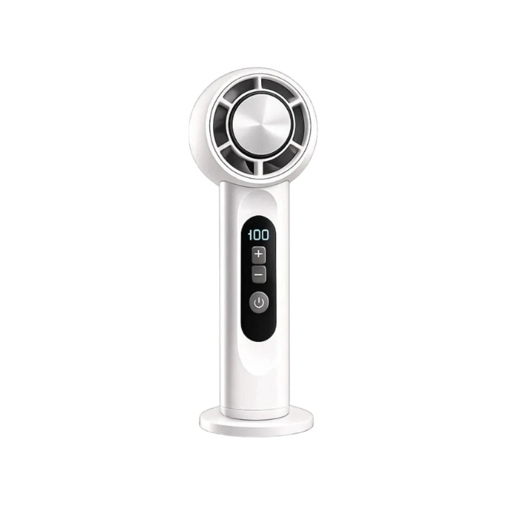 Bärbar Fläkt - Plast USB-Uppladdningsbar Bärbar Fläkt Med LED-Display
