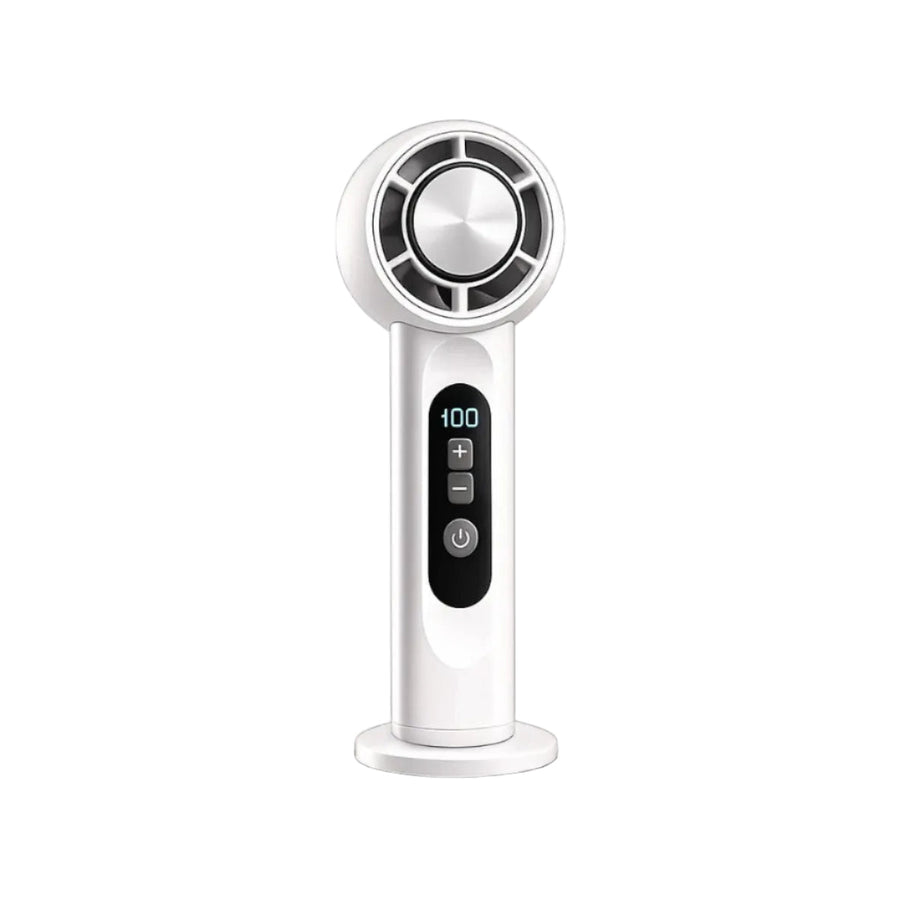 Bärbar Fläkt - Plast USB-Uppladdningsbar Bärbar Fläkt Med LED-Display