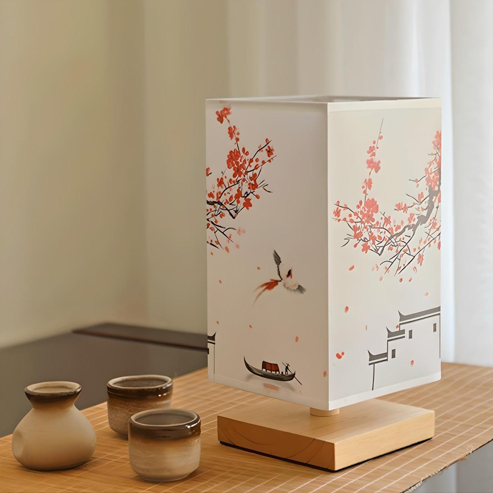 Osaka Lampa | Dimbar Fyrkantig Bordslampa i Japansk Stil