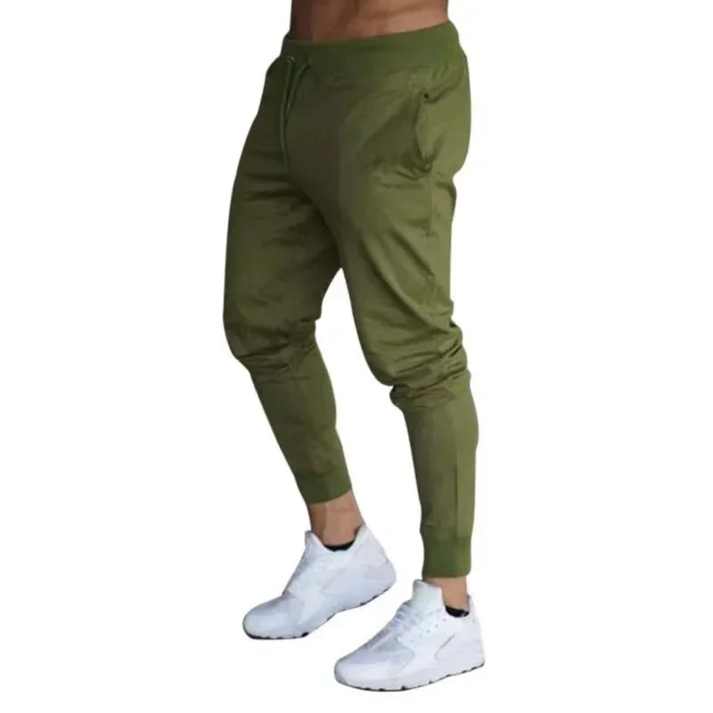 Bomulls Jogger Byxa Jogger Passform – Elastisk Midja Lätta Casual Byxor