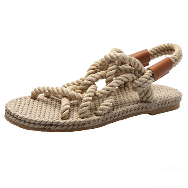 Platta Gladiatorsandaler – Sandaler Med Remdesign Och Öppen Tå