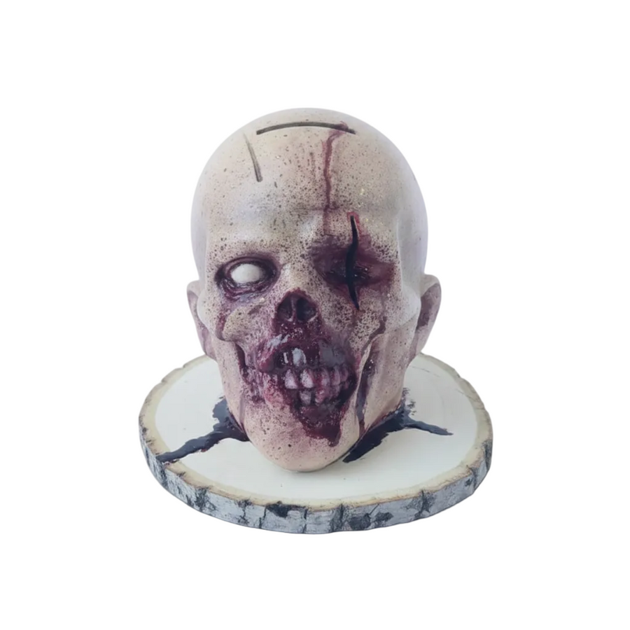 Halloween Skalle-Knivhållare i Resin | Bänkställ för Flera Knivar | Dödskalleförvaring för Säsongsinredning i Kök | Olsson
