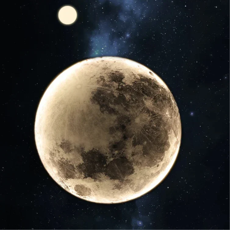 Lunara | LED Vägglampa för Säng med Måne Design