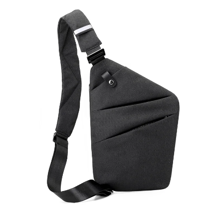 Mini Crossbody-Väska | Justerbar Axelrem med Dragkedja | Flerfacksväska för Resor och Vardagsbruk | Olsson