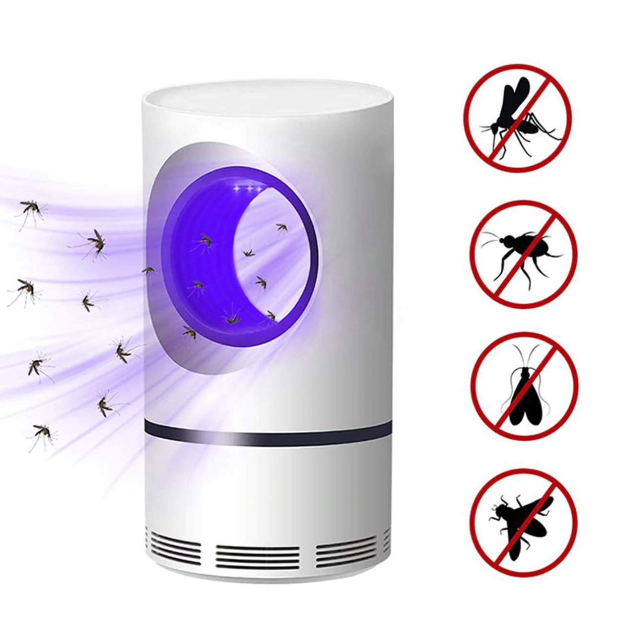 Elektrisk Myggfälla | UV-Ljus med Vakuumfläkt | Insektsfälla för Inomhus- och Utomhusbruk | Olsson