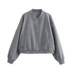 Reversibel Parkas Jacka – Enfärgad Jacka Med Ståkrage
