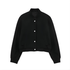 Reversibel Parkas Jacka – Enfärgad Jacka Med Ståkrage