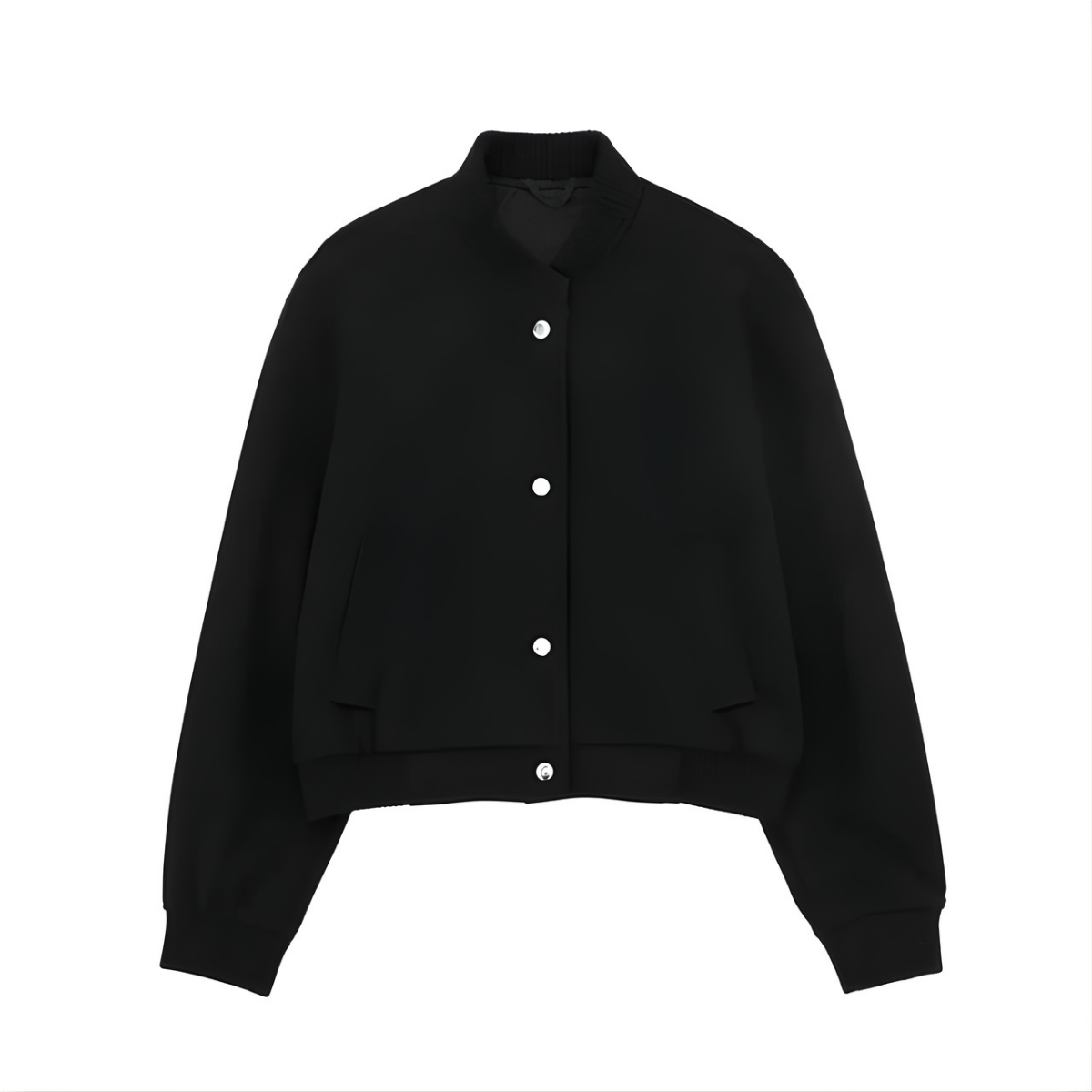 Reversibel Parkas Jacka – Enfärgad Jacka Med Ståkrage