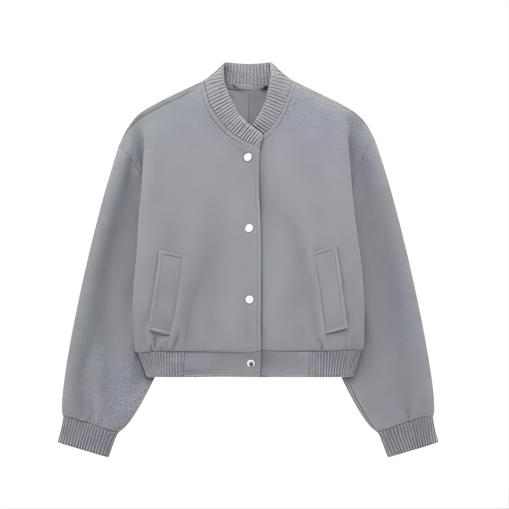 Reversibel Parkas Jacka – Enfärgad Jacka Med Ståkrage