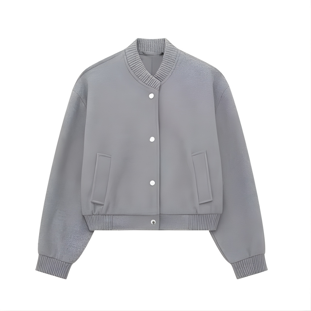Reversibel Parkas Jacka – Enfärgad Jacka Med Ståkrage