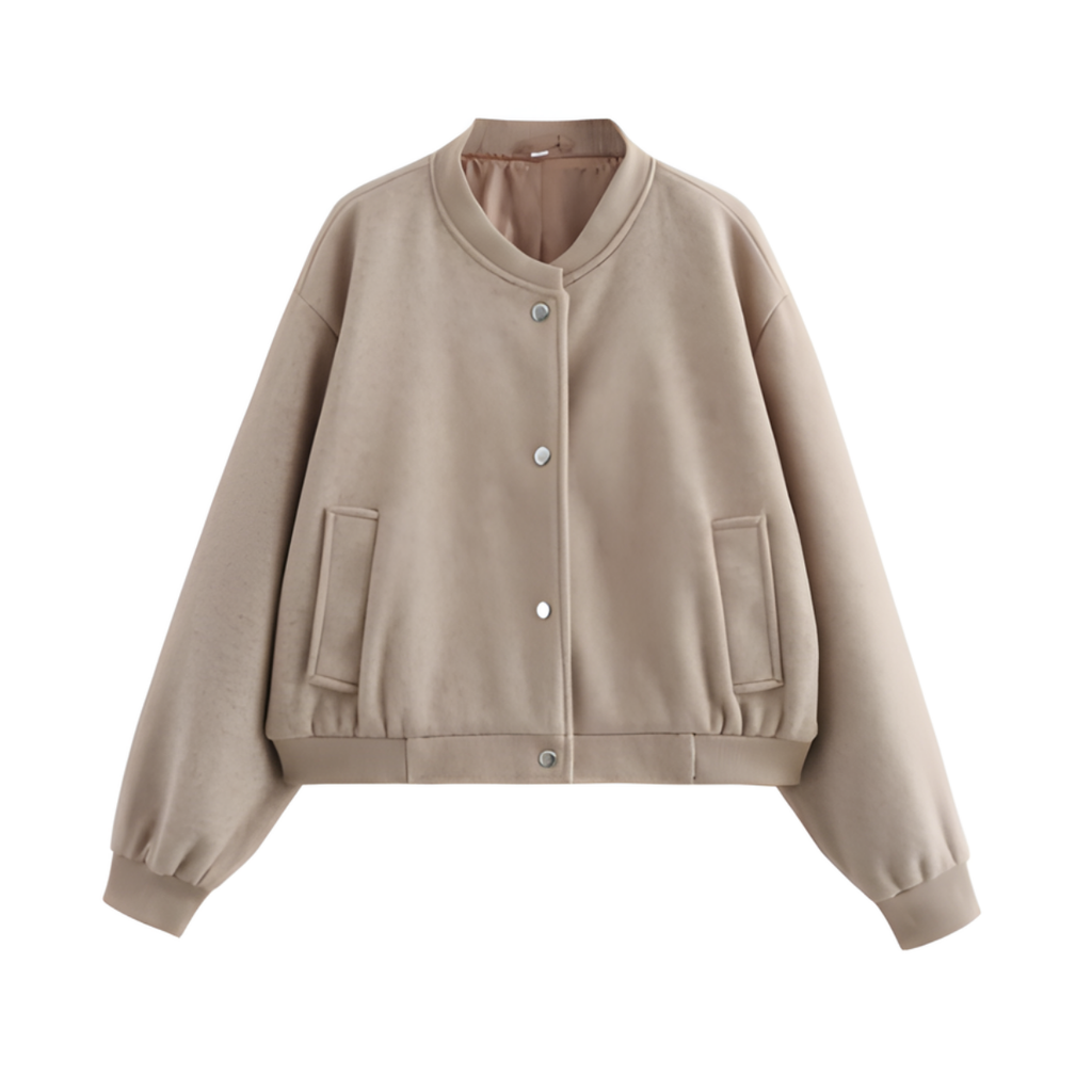 Reversibel Parkas Jacka – Enfärgad Jacka Med Ståkrage