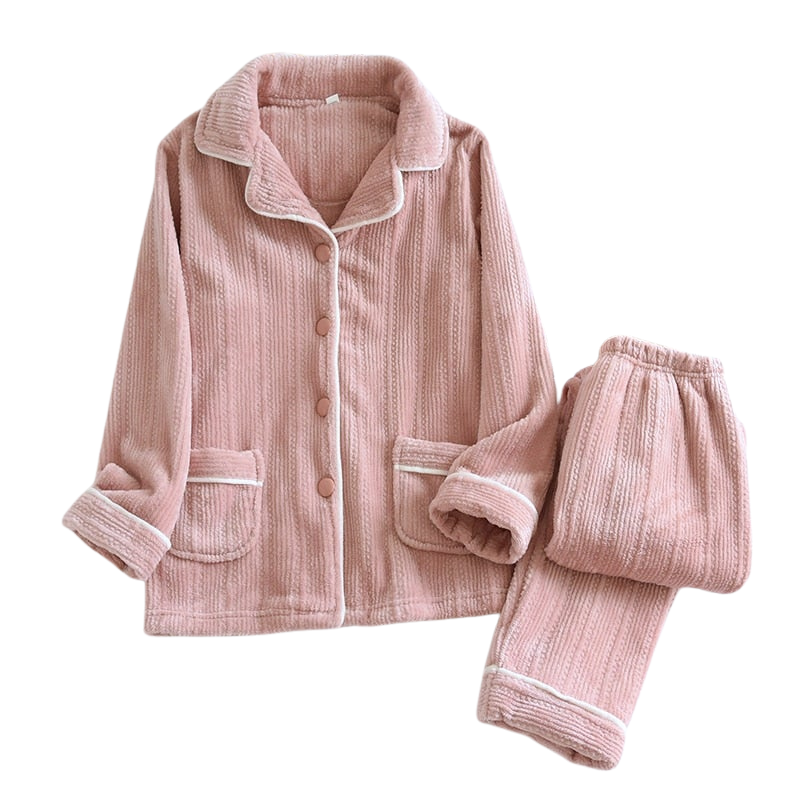 Pyjamaset För Kvinnor | Varma & Mjuka Nattkläder Med Knäppning – Perfekt För Vintern