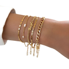 Armband Set Med Ögonmönster – Guldfärgad Smyckesset För Vardag