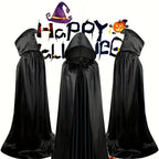 Halloweenkappa med Huva i Polyester och Bomull | Fullängds Lätt Cape med Integrerad Huva | Cosplay & Temafester | Olsson