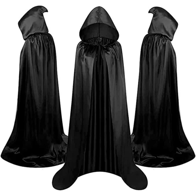 Halloweenkappa med Huva i Polyester och Bomull | Fullängds Lätt Cape med Integrerad Huva | Cosplay & Temafester | Olsson