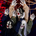 Hängande Spökdekoration i Tyg | Spökornament med Långt Hår och Upphängningsdesign | Halloween Inomhus & Utomhus | Olsson