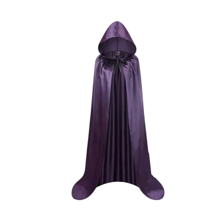 Halloweenkappa med Huva i Polyester och Bomull | Fullängds Lätt Cape med Integrerad Huva | Cosplay & Temafester | Olsson