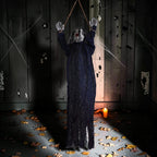 Hängande Spökdekoration i Tyg | Spökornament med Långt Hår och Upphängningsdesign | Halloween Inomhus & Utomhus | Olsson